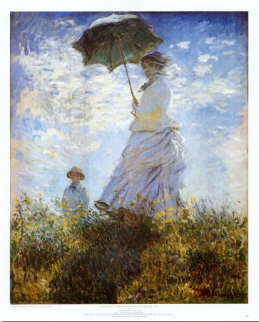 Monet and Her Son - Claude Monet Paintings